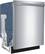 Angle. Bosch - 300 Series 24" Top Control Built-In Stainless Steel Tub Dishwasher with 3rd Rack, 44 dBA - Stainless Steel.