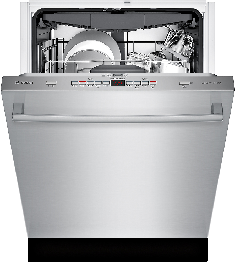 Best Buy: Bosch 300 Series 24 Top Control Built-In Stainless Steel Tub  Dishwasher with 3rd Rack, 44 dBA Stainless Steel SHXM63W55N