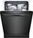 Alt View 2. Bosch - 300 Series 24" Recessed Handle Dishwasher with Stainless Steel Tub - Black.