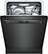 Alt View 12. Bosch - 800 Series 24" Recessed Handle Dishwasher with Stainless Steel Tub - Black.
