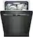 Alt View 2. Bosch - 800 Series 24" Recessed Handle Dishwasher with Stainless Steel Tub - Black.