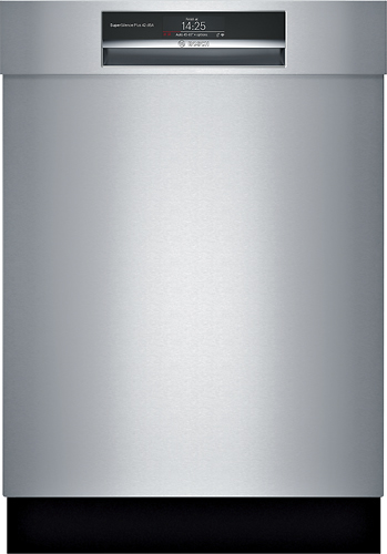  Bosch - 800 Series 24&quot; Recessed Handle Connected Dishwasher with Stainless Steel Tub - Stainless steel