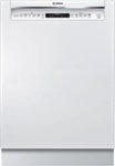 Front Zoom. Bosch - 800 Series 24" Recessed Handle Dishwasher with Stainless Steel Tub - White.