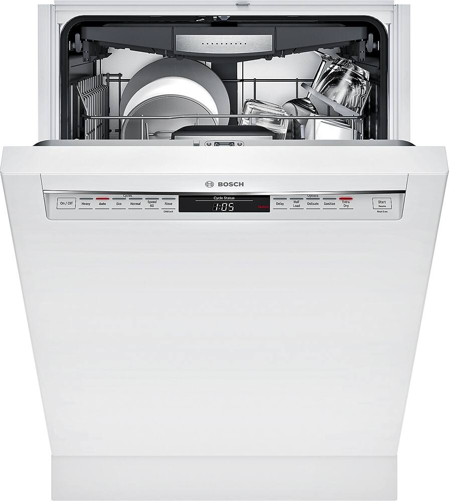 Alt View 11. Bosch - 800 Series 24" Recessed Handle Dishwasher with Stainless Steel Tub.