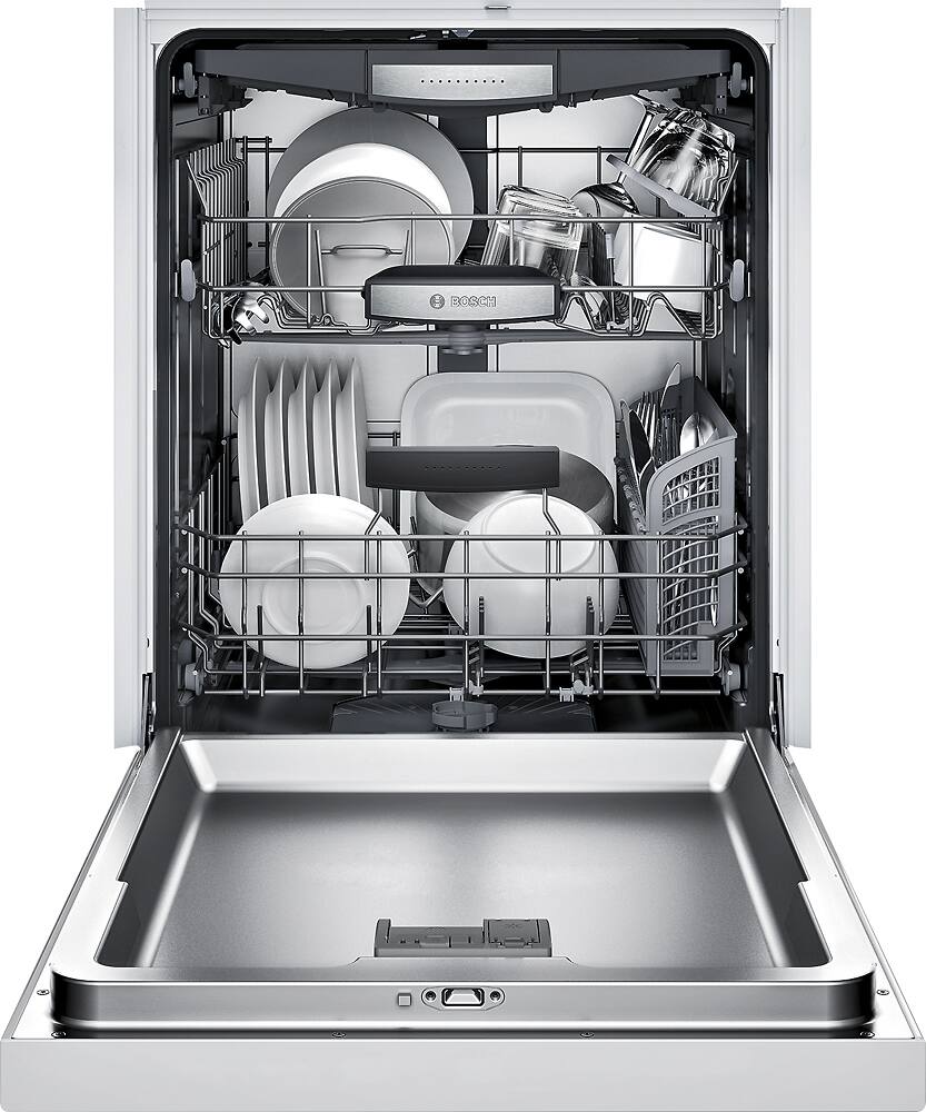 Alt View 12. Bosch - 800 Series 24" Recessed Handle Dishwasher with Stainless Steel Tub.