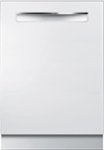 Front Zoom. Bosch - 800 Series 24" Pocket Handle Dishwasher with Stainless Steel Tub - White.