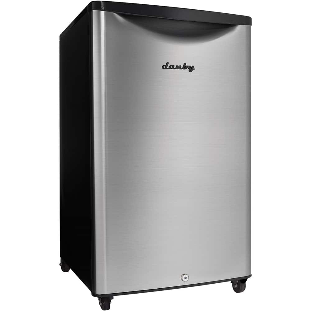 Danby - Contemporary Classic 4.4 Cu. Ft. Mini Fridge - Spotless steel - Front_Zoom