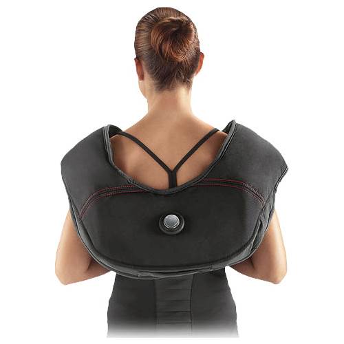 Best Buy: Brookstone Neck and Back Sport Massager with Heat Black 840018