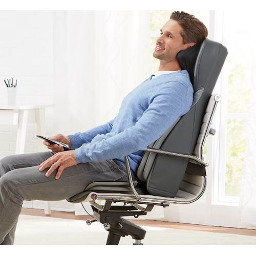 Best Buy Brookstone S8 Shiatsu Massaging Seat Topper Black 973064