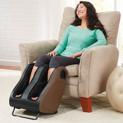 Best Buy Brookstone TheraSqueeze II Foot and Calf Massager Black