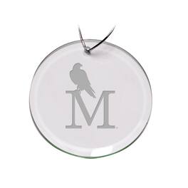 Jardine - Montevallo Falcons Primary Logo 3'' Round Glass Ornament - Multicolor
