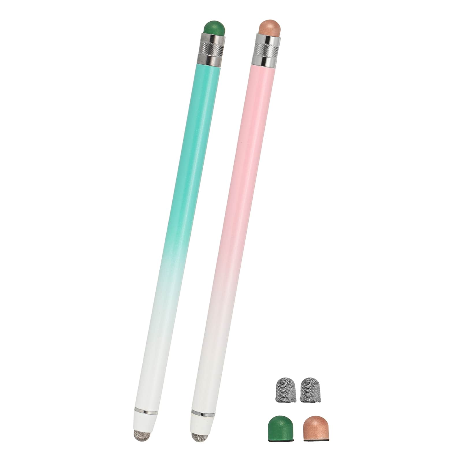 Unique Bargains - 2pcs Stylus Pens for Touch Screens, 2 in 1 High Sensitivity Universal Pen Capacitive Stylus for Touch Screen Devices - Pink Green