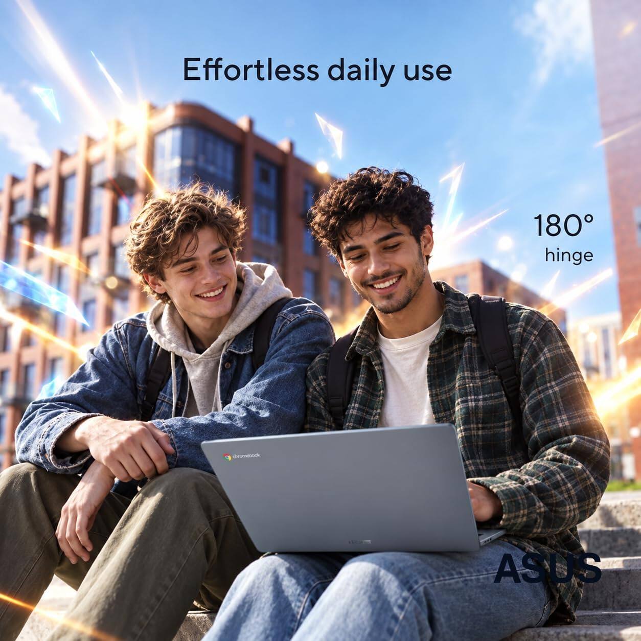 Effortless daily use  
180° hinge  
F chromebook  
ASUS
