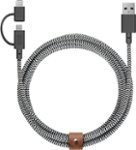 Front Zoom. Native Union - 6.5' Micro USB/Lightning Cable - Zebra.