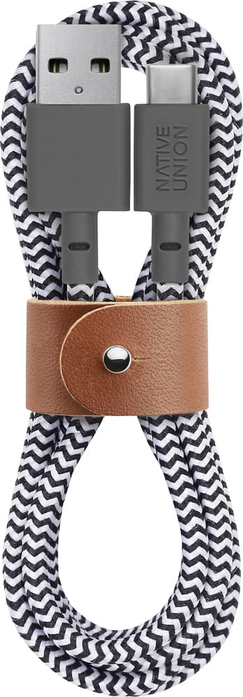 Front. Native Union - 3.9' USB Type C-to-USB Device Cable - Zebra.