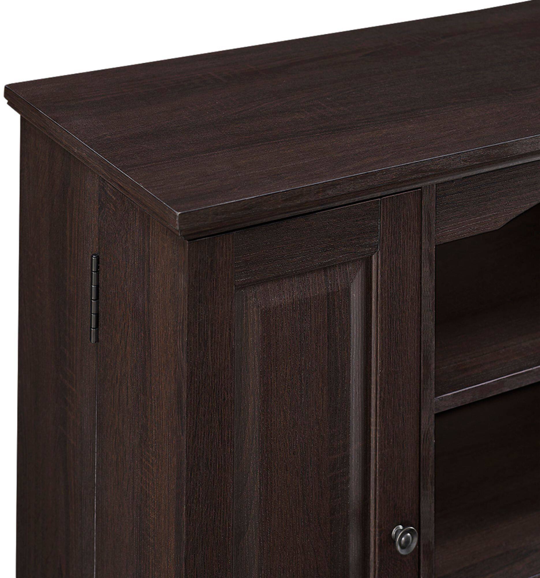Alt View 22. Walker Edison - Rustic Traditional TV Stand Cabinet for Most TVs Up to 50" - Espresso.