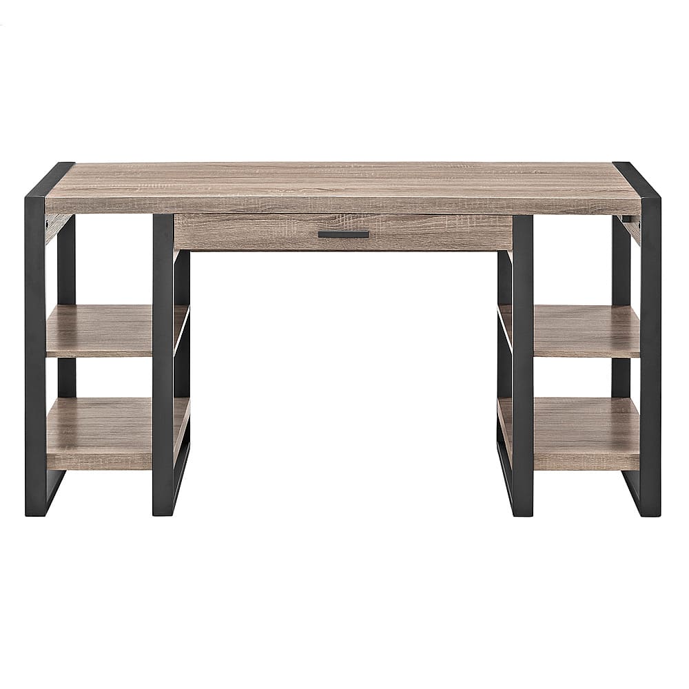 Linon Home Décor – Barlyn Four-Shelf Writing Desk – Weathered Driftwood Sansujyuku sansujyuku.com