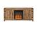 Front. Walker Edison - 58" Modern Farmhouse Barndoor Fireplace TV Stand for Most TVs up to 65" - Barnwood.