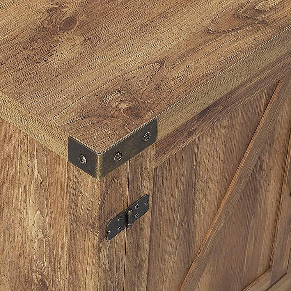 Alt View 1. Walker Edison - 58" Modern Farmhouse Barndoor Fireplace TV Stand for Most TVs up to 65" - Barnwood.