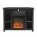 Front. Walker Edison - Open Cubby Storage Corner Fireplace TV Stand for Most TVs up to 50" - Black.