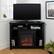 Alt View 13. Walker Edison - Open Cubby Storage Corner Fireplace TV Stand for Most TVs up to 50" - Black.