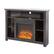 Left. Walker Edison - Open Cubby Storage Corner Fireplace TV Stand for Most TVs up to 50" - Black.