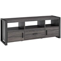 Walker Edison - angelo:HOME TV Cabinet for Most Flat-Panel TVs Up to 65" - Charcoal - Front_Zoom