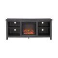 Front Zoom. Walker Edison - Open Storage Fireplace TV Stand for Most TVs Up to 65" - Charcoal.