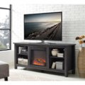 Alt View Zoom 1. Walker Edison - Open Storage Fireplace TV Stand for Most TVs Up to 65" - Charcoal.