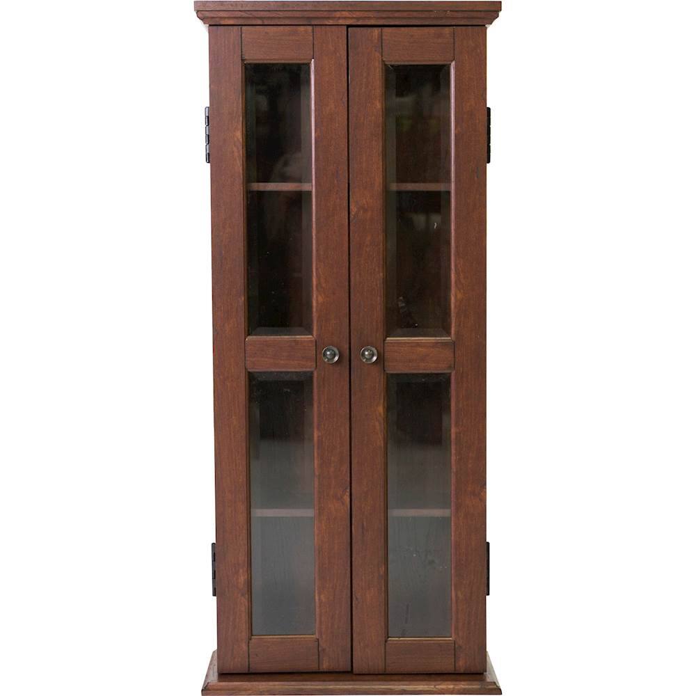 Alt View 11. Walker Edison - 41" Wood Media Storage Cabinet - Traditional Brown.