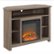 Angle Zoom. Walker Edison - Open Cubby Storage Corner Fireplace TV Stand for Most TVs up to 50" - Driftwood.