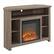 Angle. Walker Edison - Open Cubby Storage Corner Fireplace TV Stand for Most TVs up to 50" - Driftwood.