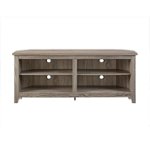 Front. Walker Edison - Corner Open Shelf TV Stand for Most Flat-Panel TV's up to 60" - Driftwood.