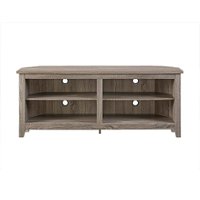 Walker Edison - Corner Open Shelf TV Stand for Most Flat-Panel TV's up to 60" - Driftwood - Front_Zoom