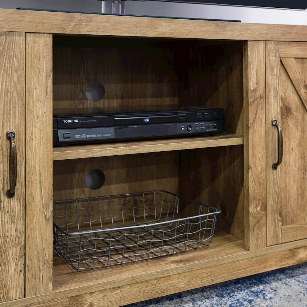 Alt View 13. Walker Edison - Rustic Barn Door Style Stand for Most TVs Up to 65" - Barnwood.