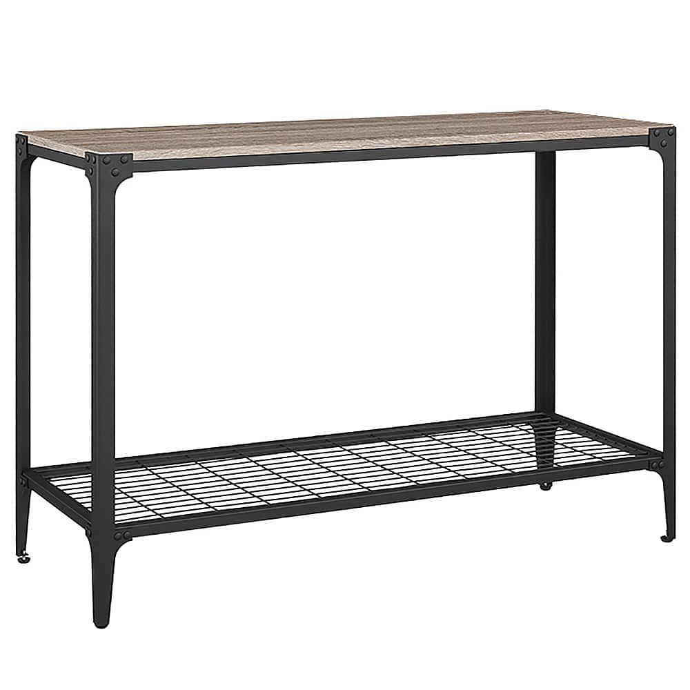 Angle View: Walker Edison - Angle Iron Accent/Sofa Table - Driftwood