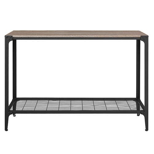 Walker Edison - Angle Iron Accent/Sofa Table - Driftwood