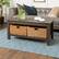Alt View 11. Walker Edison - Coffee Table with wicker storage baskets - Espresso.