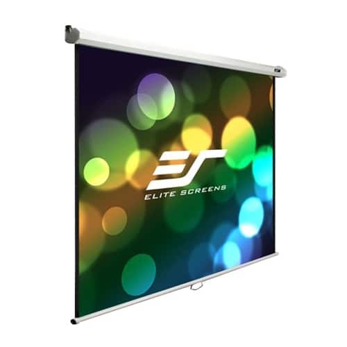 Left. Elite Screens - Manual B Series 120" Projector Screen - Black.
