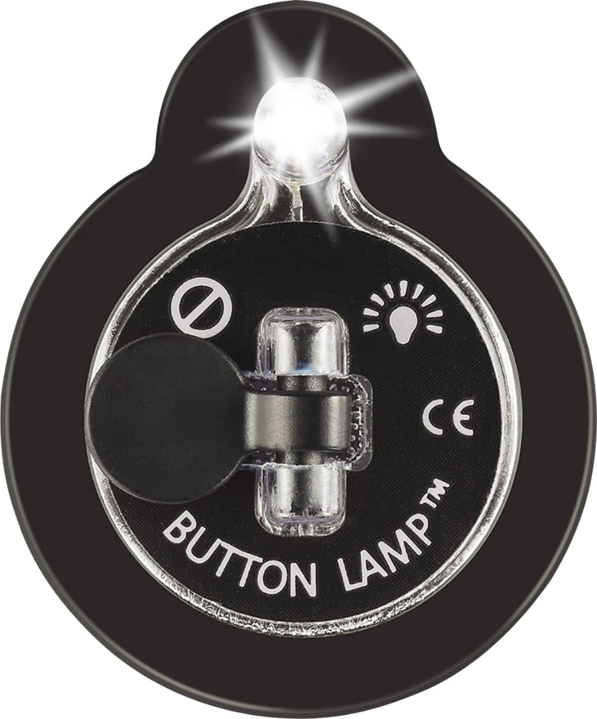 Front. Panther Vision - LED Button Lamps (6-pack) - Black.