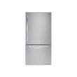 LG - 22.1 Cu. Ft. Bottom-Freezer Refrigerator - Stainless steel - Larger Front