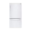 LG - 22.1 Cu. Ft. Bottom-Freezer Refrigerator - White - Larger Front