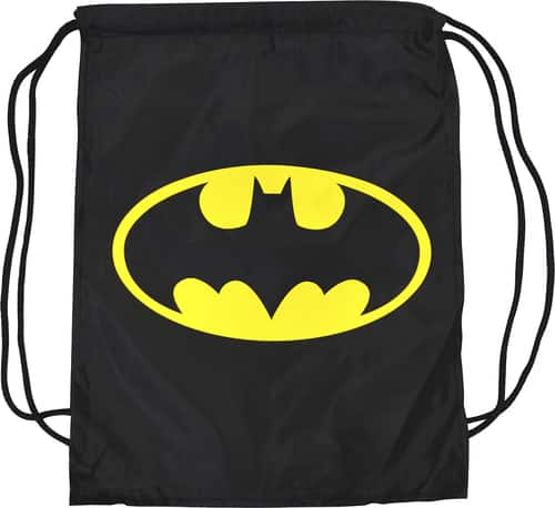  Cokem International - Batman Logo Cinch Bag with Cape - Black/Yellow