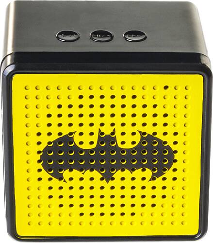 Batman - Portable Bluetooth Speaker - Black/yellow - Larger Front