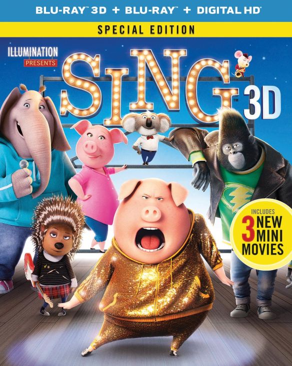  Sing [Includes Digital Copy] [3D] [Blu-ray] [Blu-ray/Blu-ray 3D] [2016]
