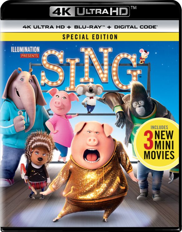  Sing [Includes Digital Copy] [4K Ultra HD Blu-ray/Blu-ray] [2016]