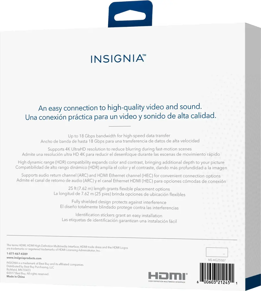 Alt View 13. Insignia™ - 25' 4K Ultra HD HDMI Cable - Black.