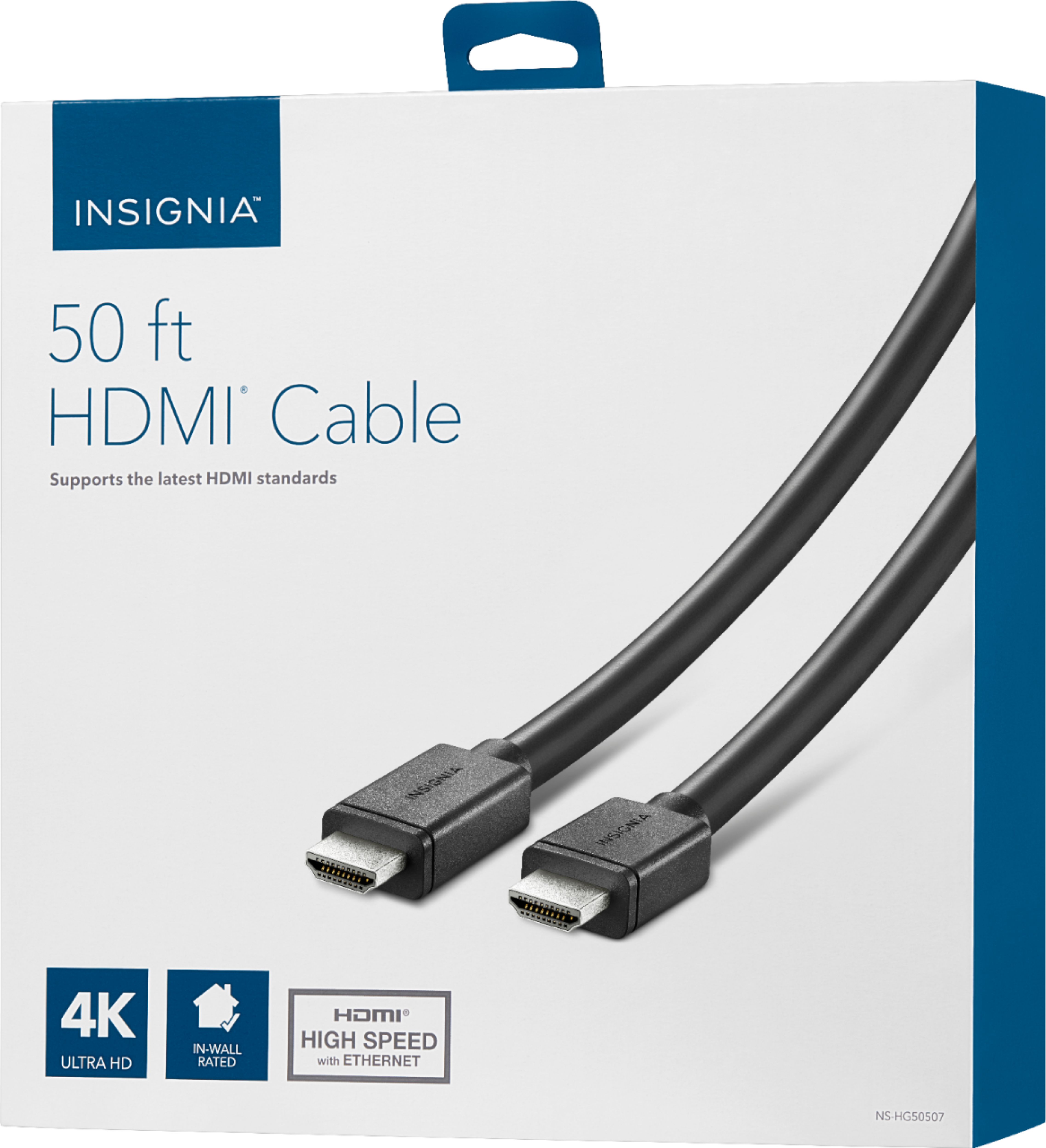 Insignia™ 50' 4K Ultra HD HDMI Cable Black NSHG50507 Best Buy
