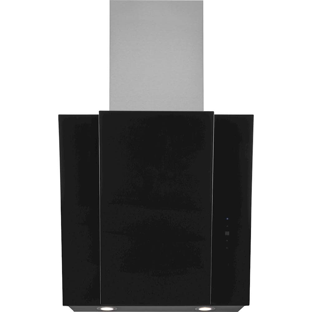 Haier - 24 inches - Convertible - Wall Range Hood - Black - Front_Zoom