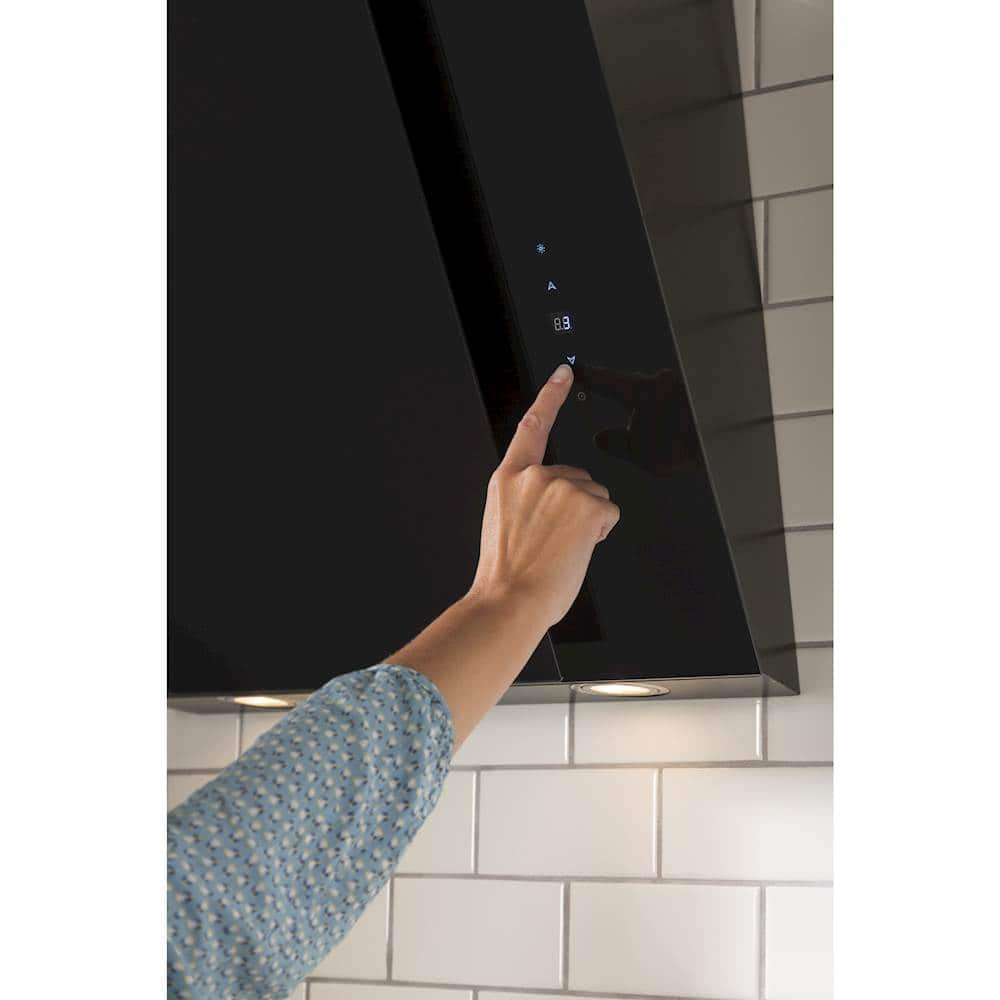 Alt View 17. Haier - 24" Convertible Range Hood - Black.